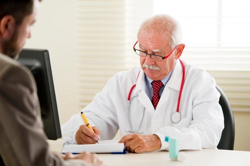 The doctor prescribes medications to treat prostatitis.